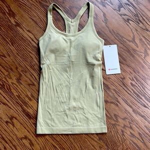 Brand new lululemon Ebb to Street Tank in Olive green
